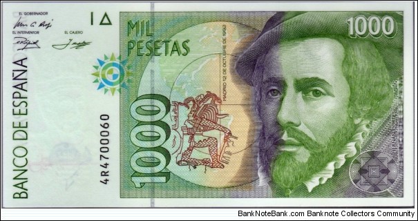P-163 1000 Pesetas Banknote