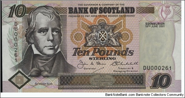Scotland £10 Banknote