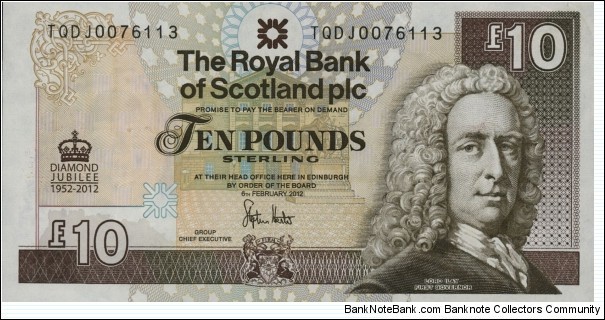 Scotland £10 - Diamond Jubilee commemorating Banknote