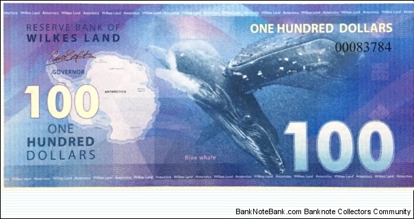 100 Dollars (Wilkes Land / Australian Antarctic Territory) Banknote