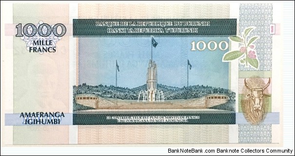 Banknote from Burundi year 2009