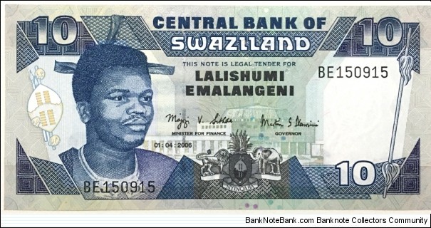 10 Emalangeni Banknote
