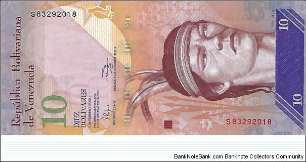 VENEZUELA 10 Bolivares
2011 Banknote