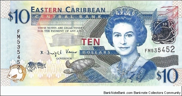 EAST CARIBBEAN 10 Dollars
2008 Banknote