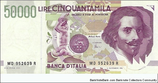 ITALY 50,000 Lire
1992 Banknote