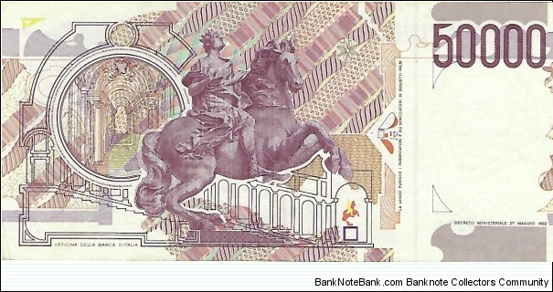 Banknote from Italy year 1992