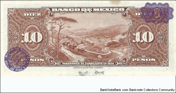 Banknote from Mexico year 1954