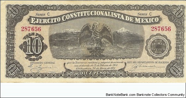 CHIHUAHUA 10 Pesos
1914 Banknote