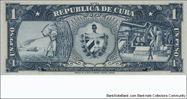 Banknote from Cuba year 1956