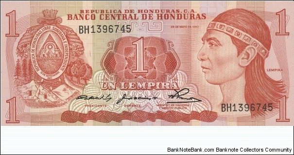 Honduras 1 Lempira Banknote