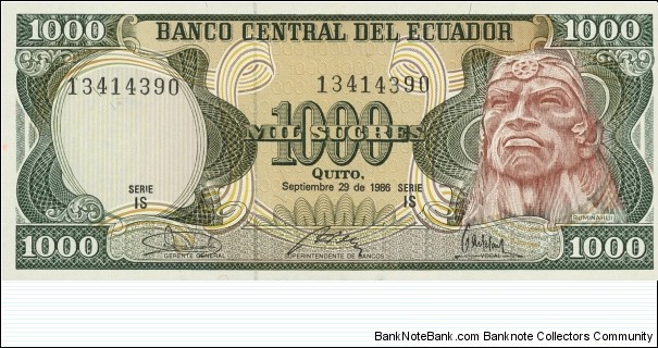 1000 Sucres Banknote