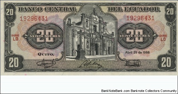 20 Sucres Banknote