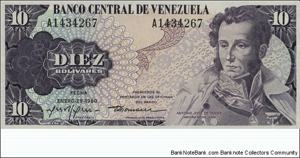 10 Bolivares Banknote