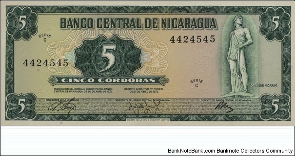 5 Cordobas Banknote