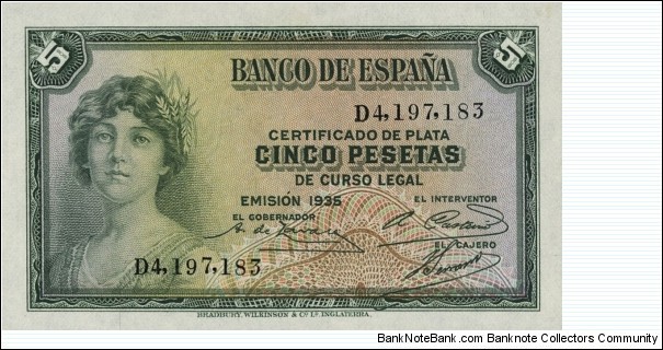 5 Pesetas Banknote