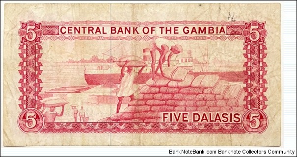 Banknote from Gambia year 1972