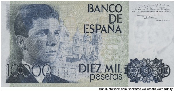 Banknote from Spain year 1985