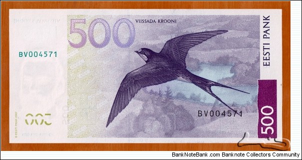 Banknote from Estonia year 2007