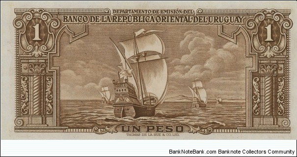 Banknote from Uruguay year 1939