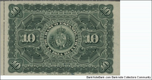 Banknote from Cuba year 1896