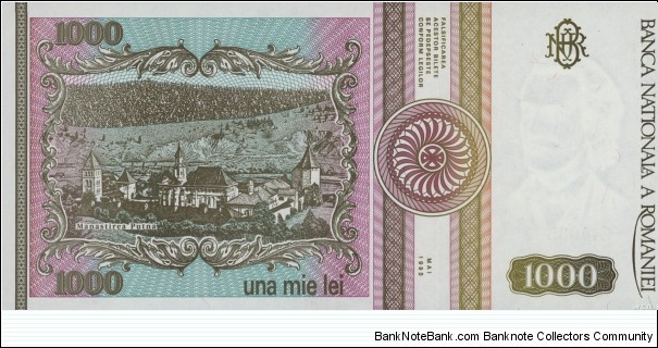 Banknote from Romania year 1993