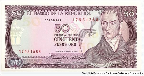 50 Pesos Oro Banknote