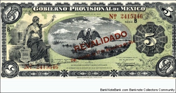 5 Pesos - REVALIDADO Banknote