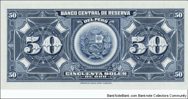 Banknote from Peru year 1965