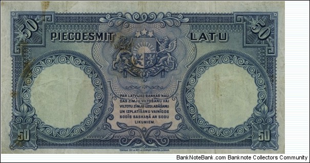 Banknote from Latvia year 1934