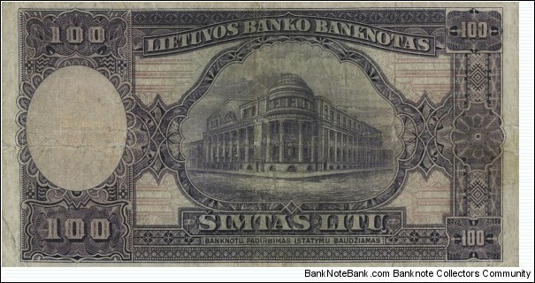 Banknote from Lithuania year 1928