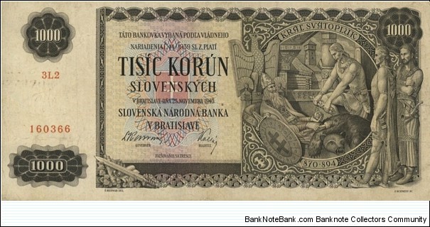1000 Korun Banknote
