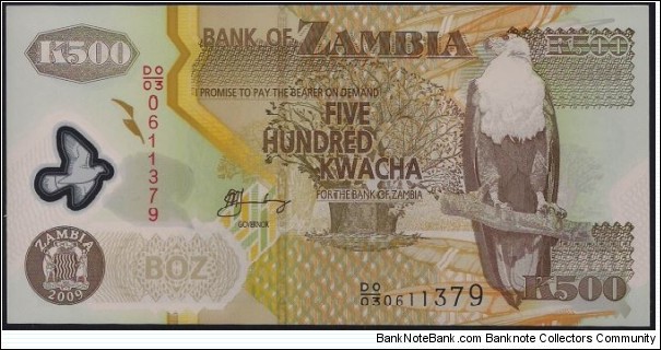 500 Kwacha (Polymer) Banknote