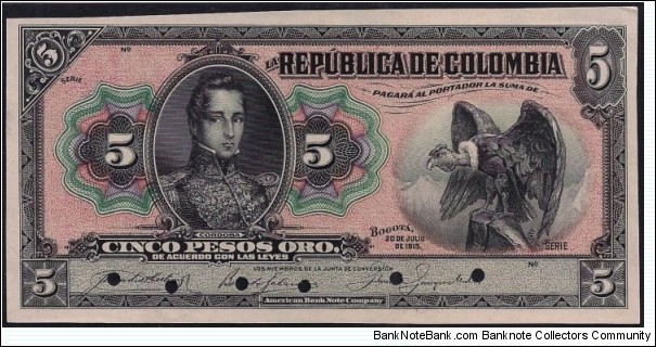 5 Peso Oro Proof Banknote