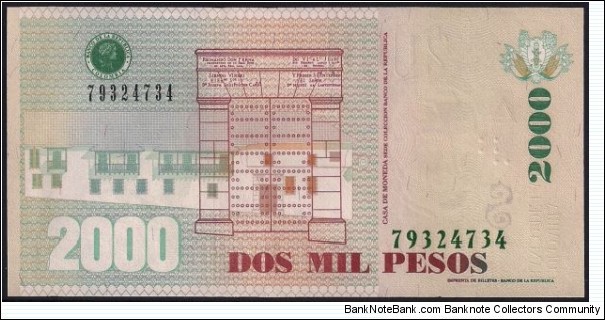 Banknote from Colombia year 2010