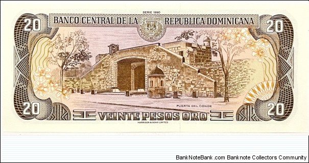 Banknote from Dominican Republic year 1990