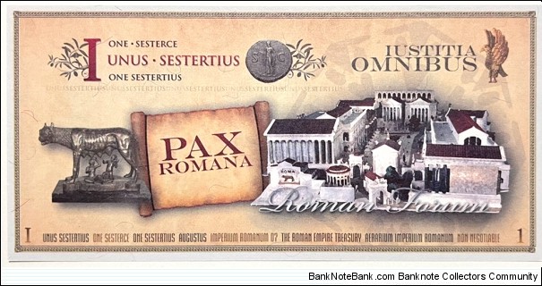 Banknote from Roman Empire year 2007