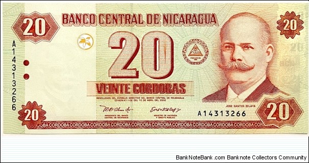 20 Cordobas Banknote