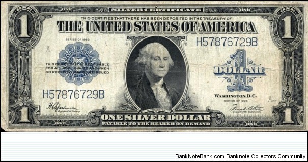 $ 1923 Silver certificate Banknote