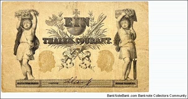 Banknote from Germany year 1861