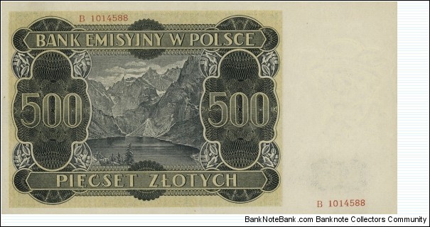 Banknote from Poland year 1940