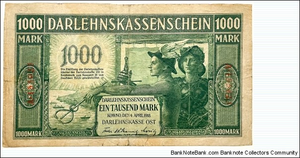 1000 Mark (Occupation of Lithuania 1918)  Banknote