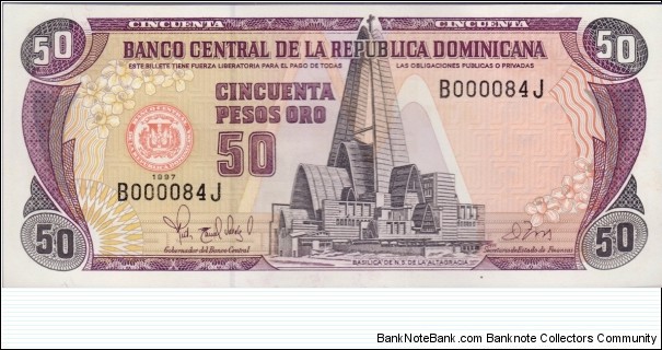 P-155a 50 Pesos (Low Serial 84#) Banknote