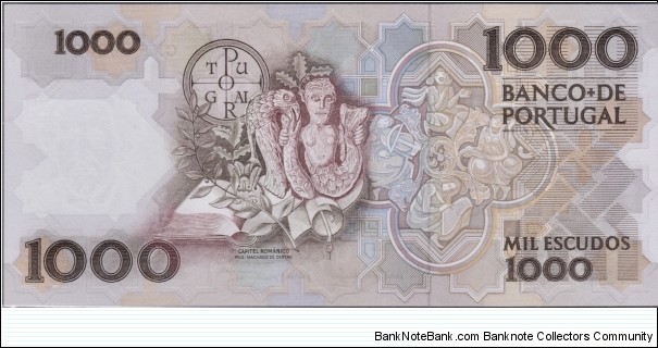 Banknote from Portugal year 1989