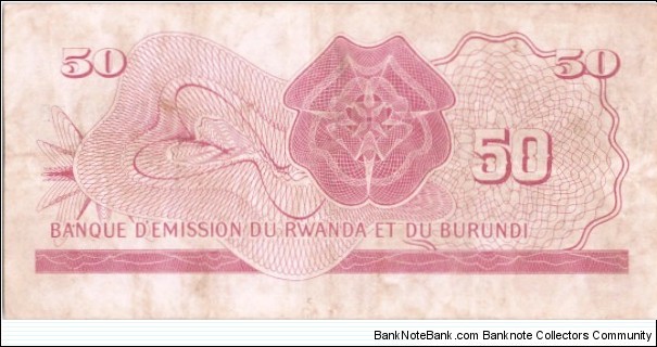 Banknote from Rwanda year 1960