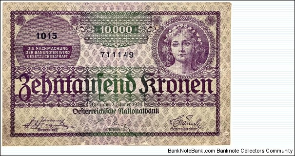 10.000 Kronen Banknote