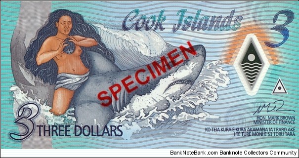 Cook Islands N.D. (2021) 3 Dollars.

Specimen. Banknote