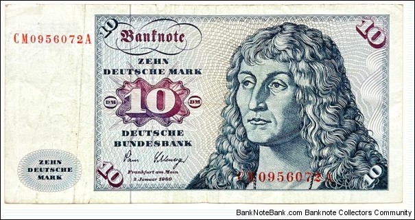 10 Mark (West Germany 1980)  Banknote