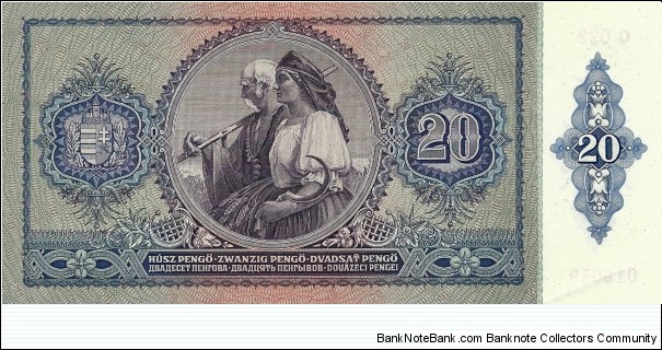 Banknote from Hungary year 1941