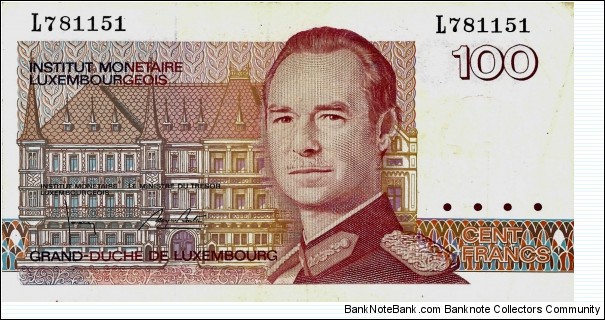 LUXEMBOURG 100 Francs 1986 Banknote