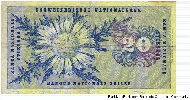 Banknote from Switzerland year 1957